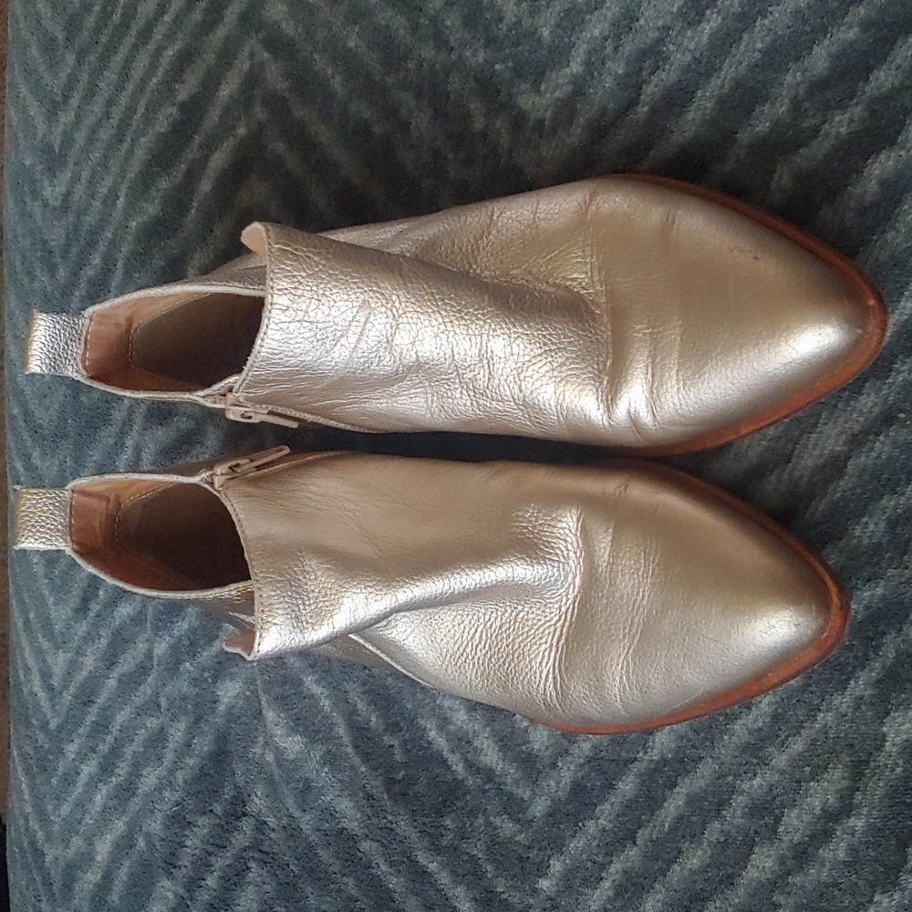 Gold booties